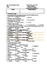 Đề kiểm tra 1 tiết lần 1 môn Tiếng Anh Lớp 9 - Năm học 2017-2018 - Trường THCS Chu Văn An (Có đáp án)
